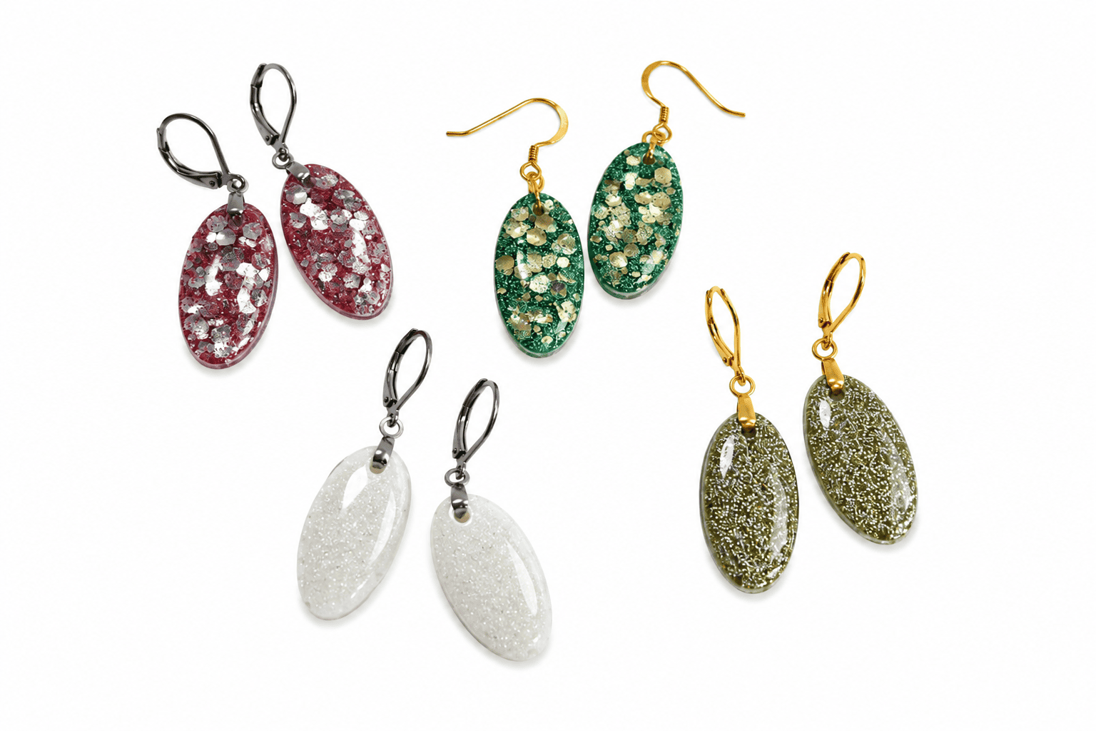 Earrings - Graphic Oval