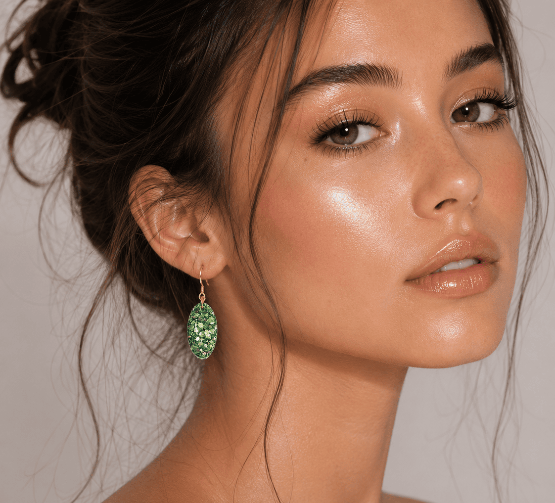 Earrings - Graphic Oval