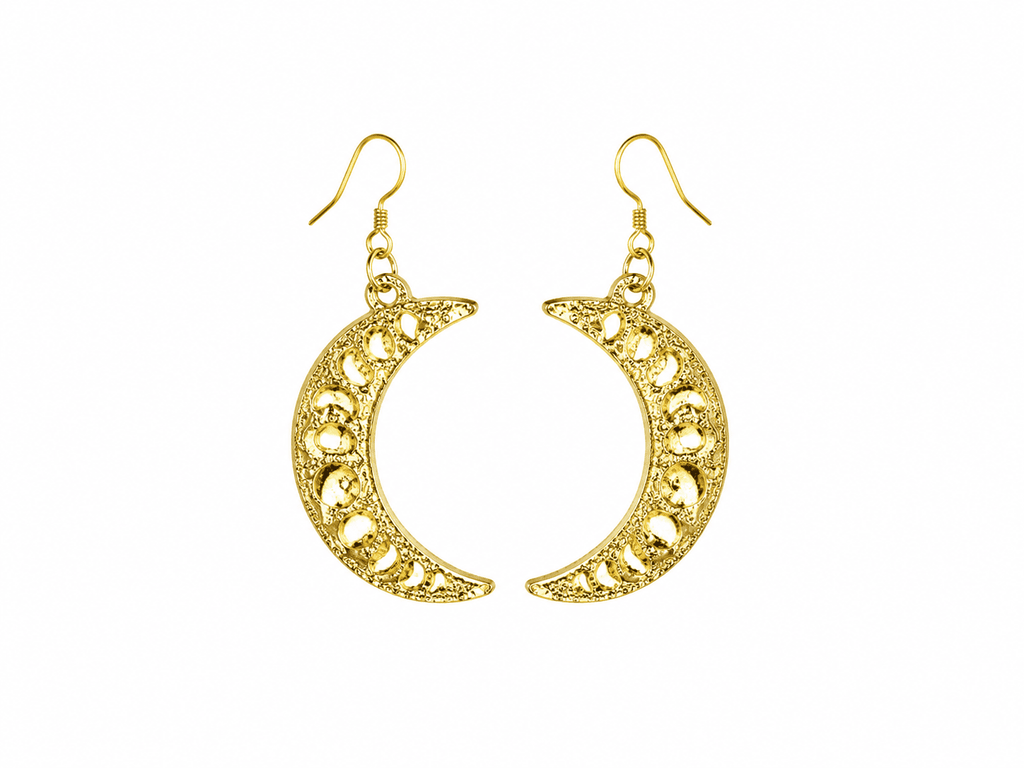 Boucles d'oreilles - Lune & Soleil