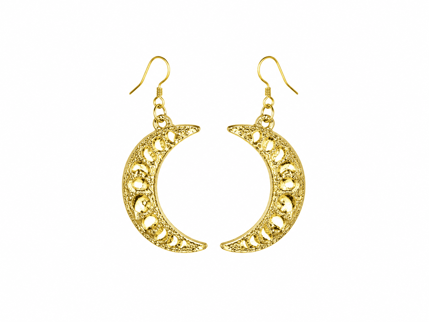 Boucles d'oreilles - Lune & Soleil