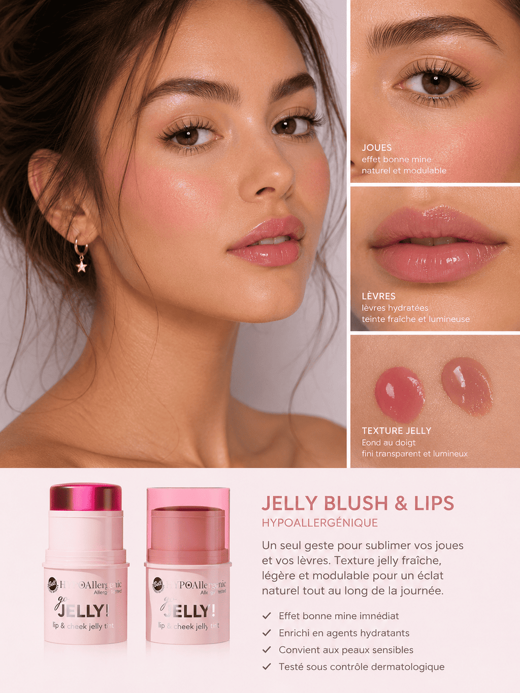 Jelly Blush & Lips Hypoallergénique