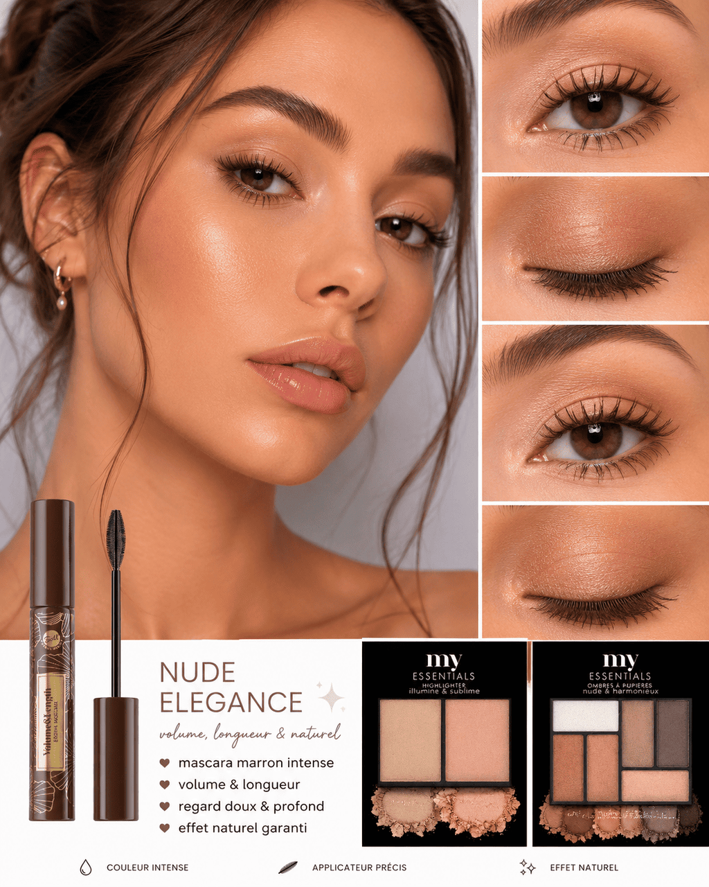 Mascara Marron Long & Volume - BELL