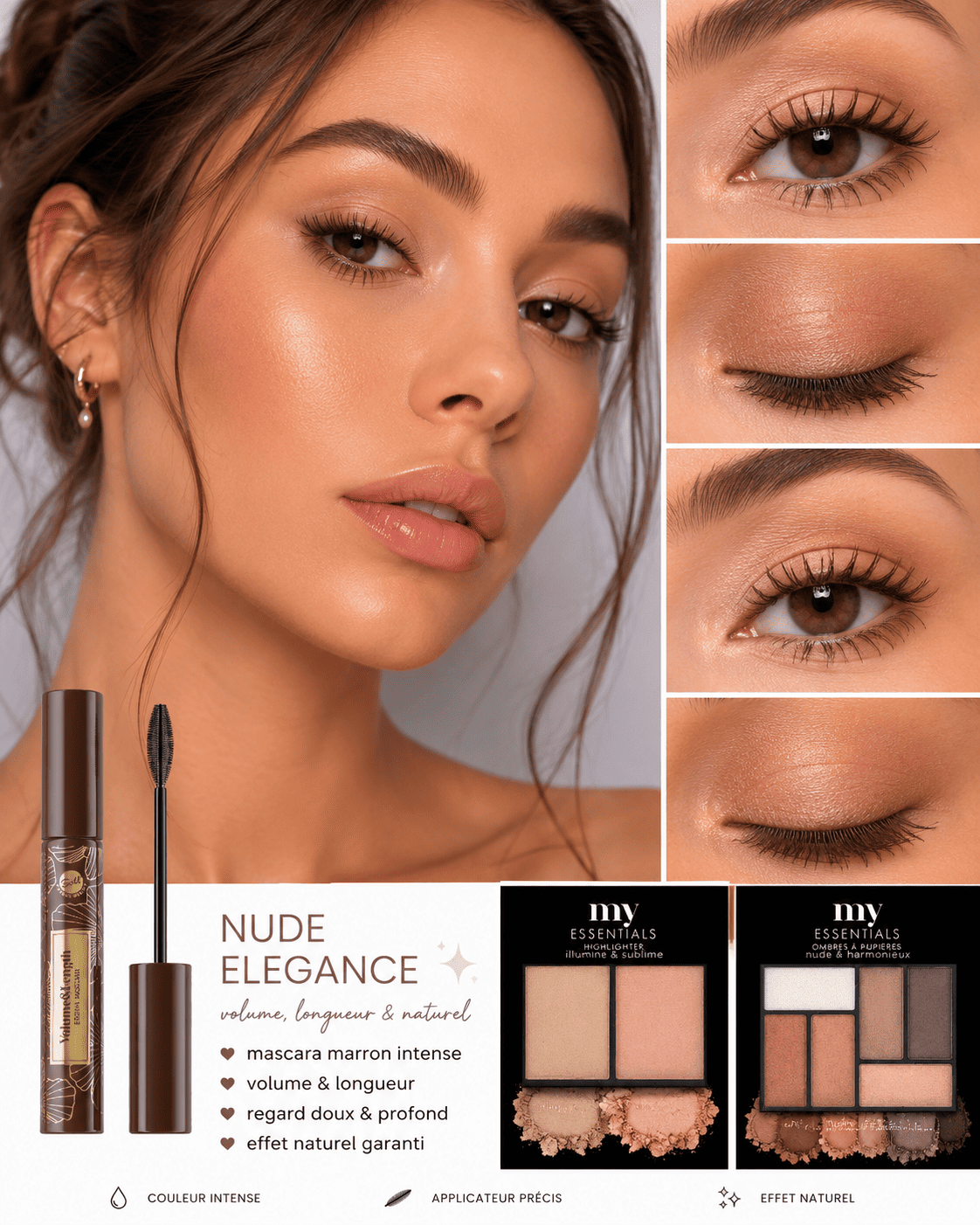 Mascara Marron Long & Volume - BELL